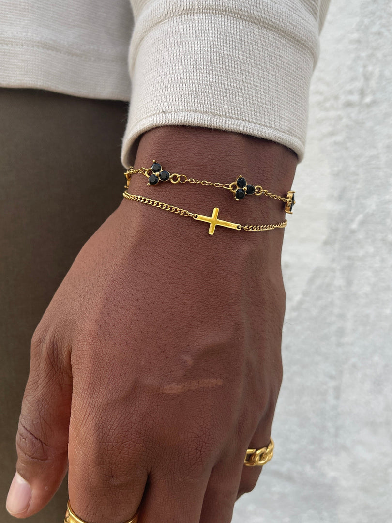CROSS BRACELET | 18K GOLD