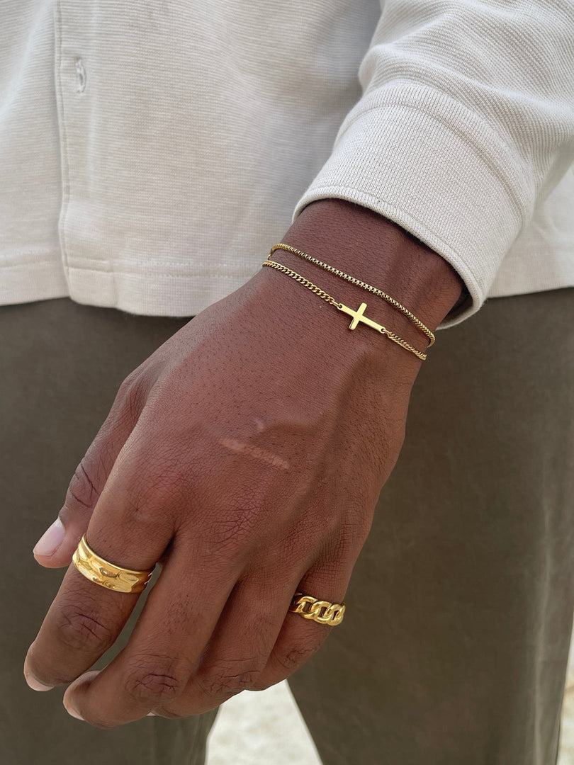 CROSS BRACELET | 18K GOLD