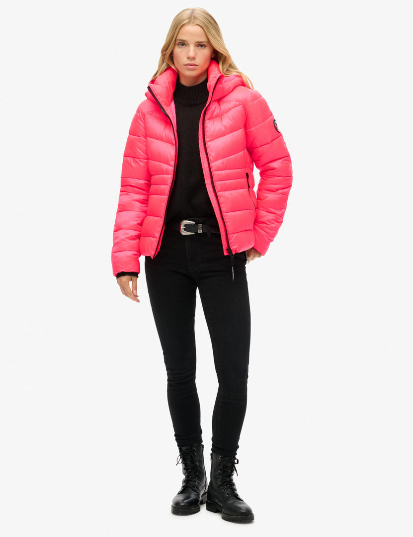 HOODED PADDED PUFFER JACKET