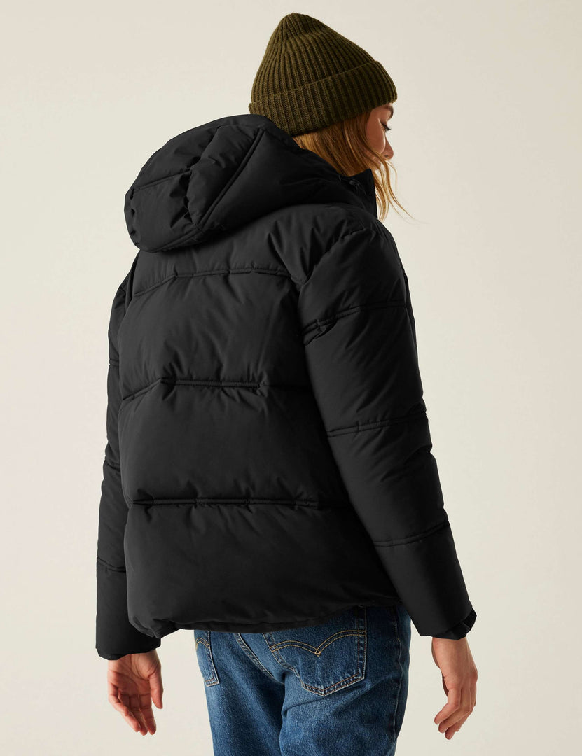 QUILTED HOODED PUFFER JACKET