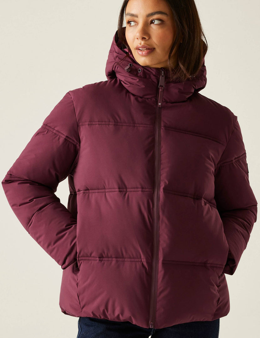 QUILTED HOODED PUFFER JACKET