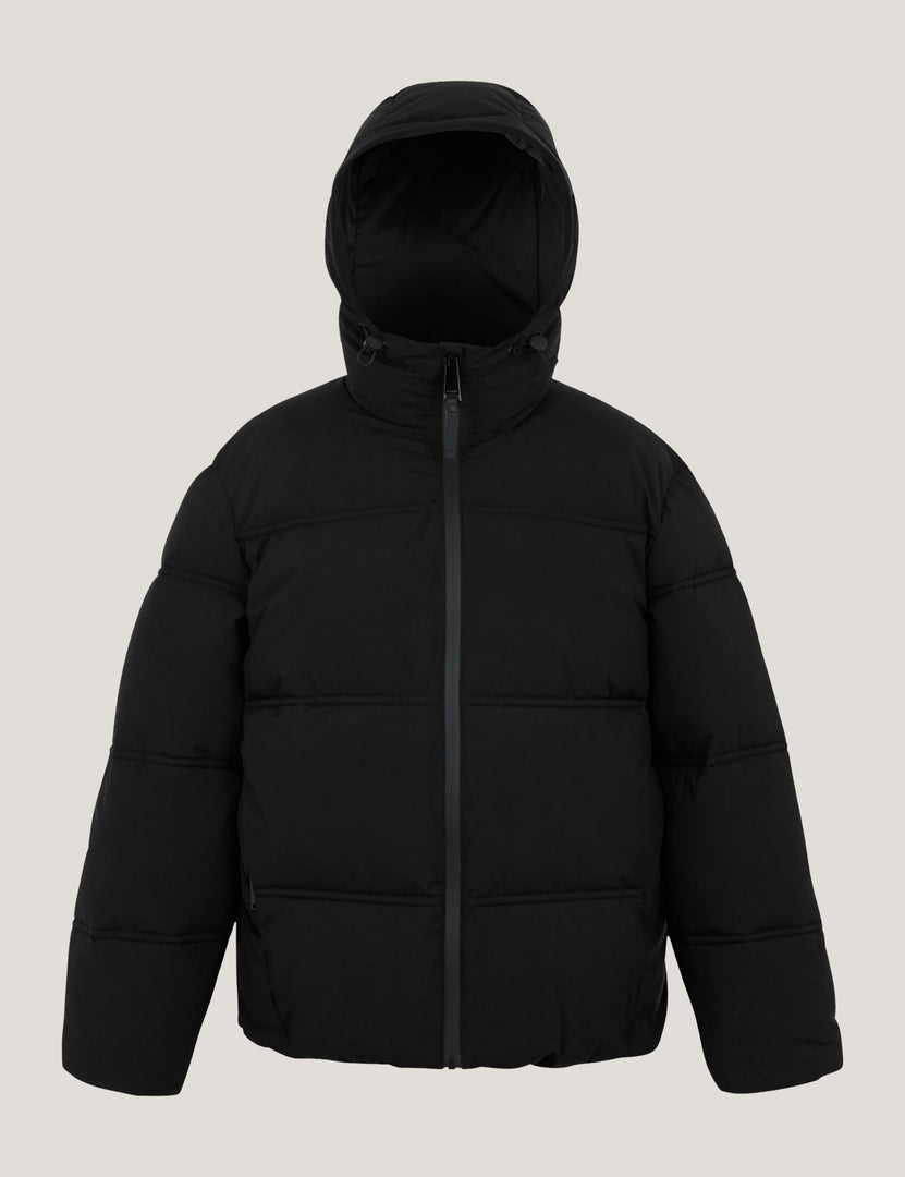 QUILTED HOODED PUFFER JACKET