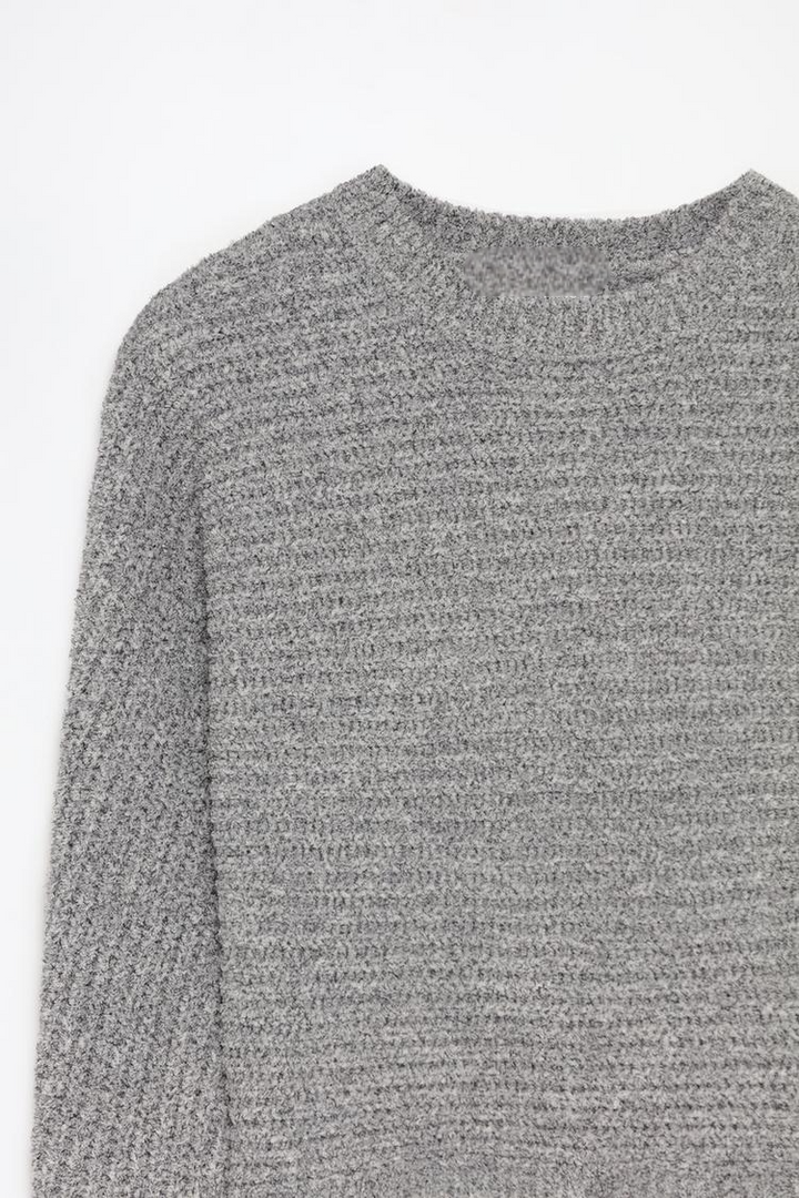 CROPPED CHENILLE SWEATER