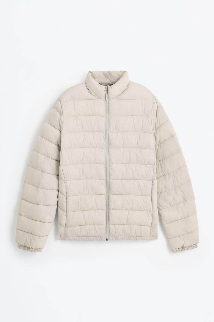 Grey lightweight puffer jacket for men

