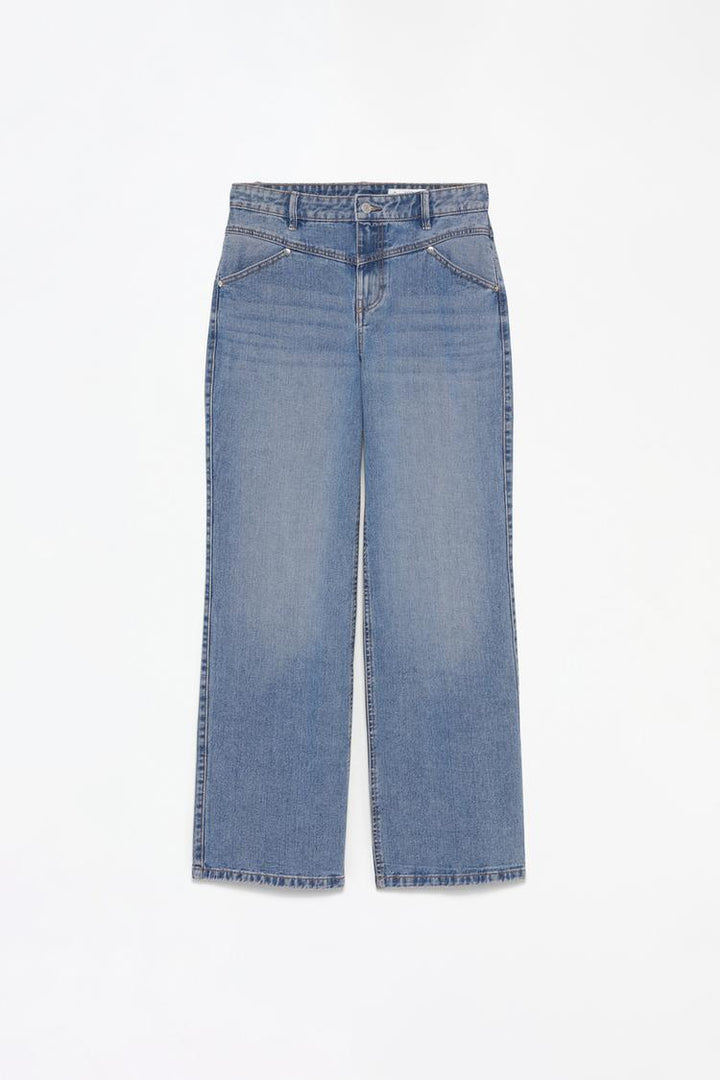 Product image of the slim-fit jeans, capturing their clean lines, premium fabric, and waist-enhancing detail.

