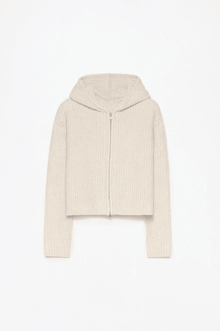 Beige chenille jacket for women

