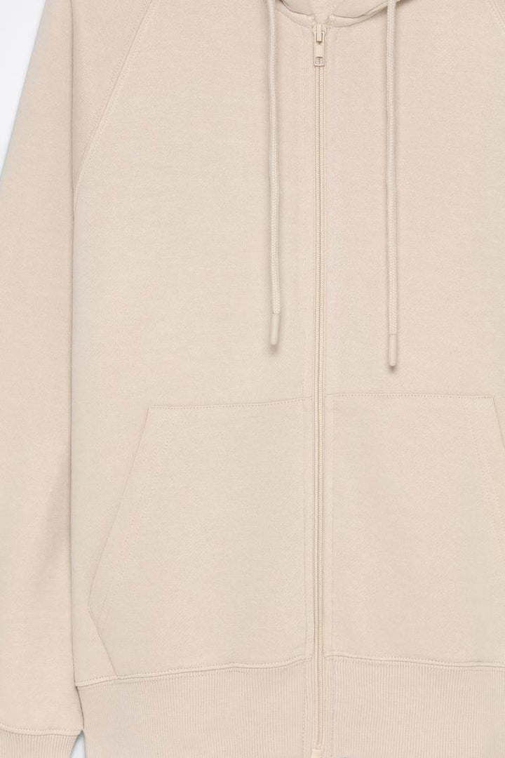 Beige hooded jacket for women

