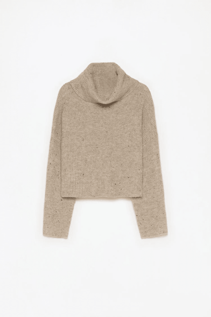 Beige turtleneck sweater for women


