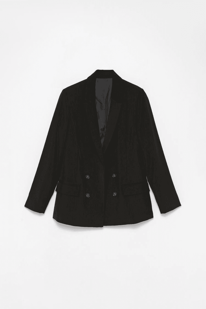 Black basic blazer for women

