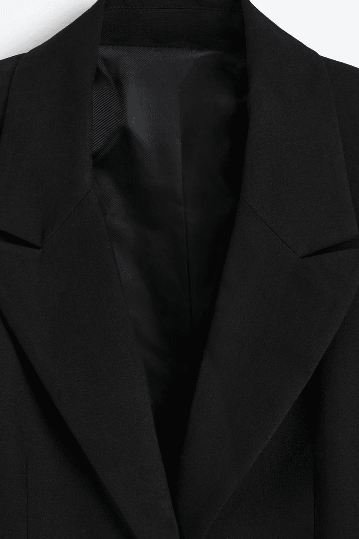 Inside material of a black women's blazer

