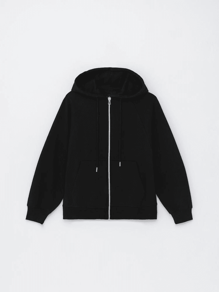 Black hooded jacket for women

