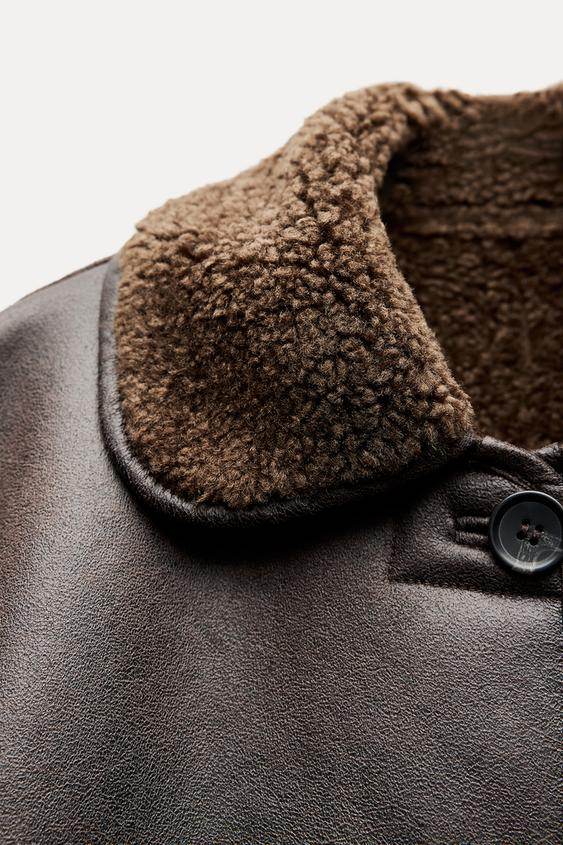 Close-up of reversible coat fabric and material texture

