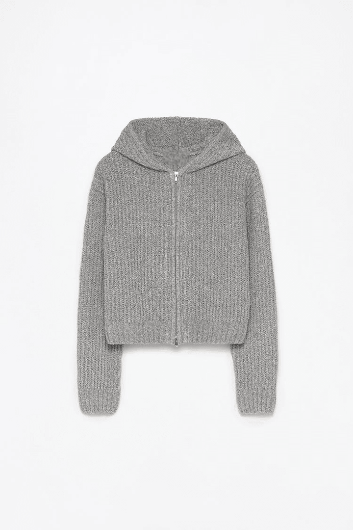 Grey chenille jacket for women

