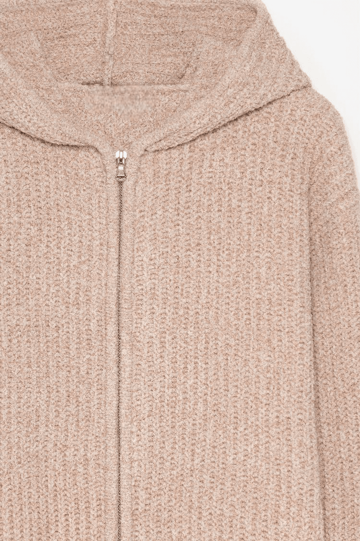 Close-up product image of khaki chenille jacket

