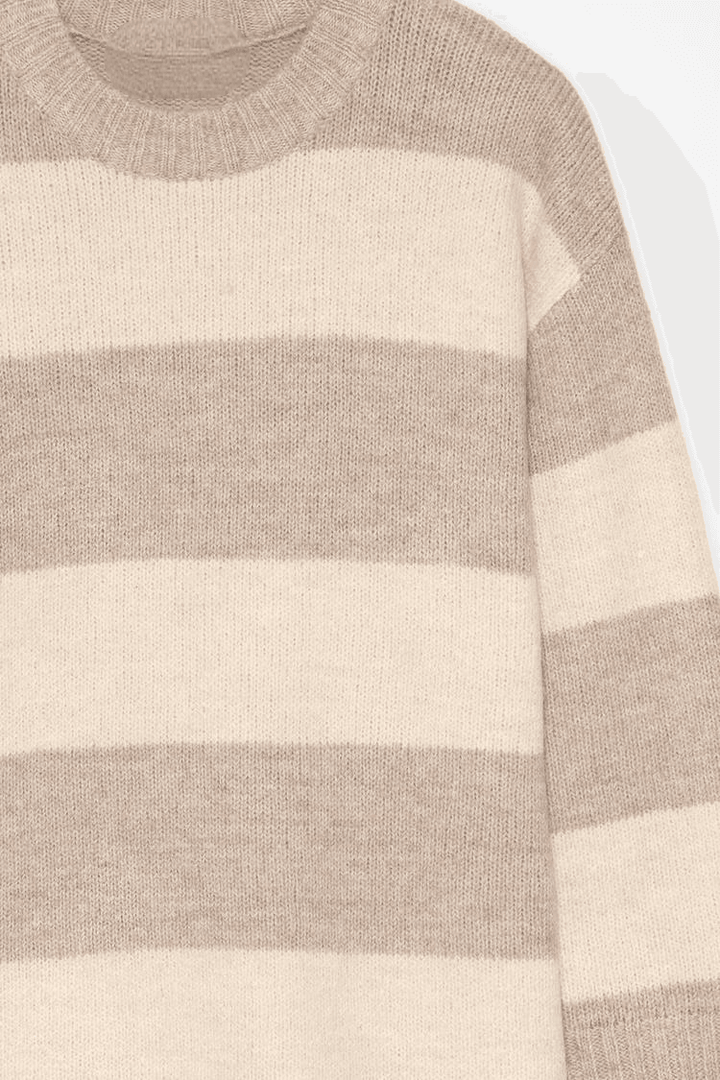 Close-up product image of khaki soft sweater fabric

