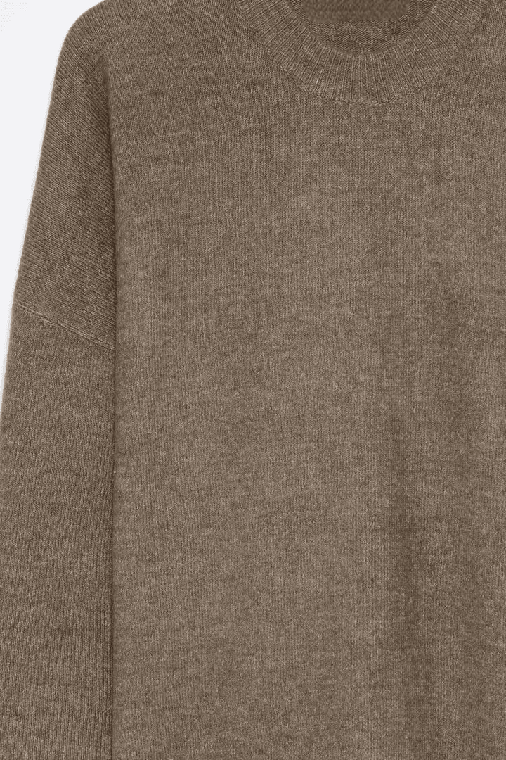 Close-up product image of khaki soft knit fabric

