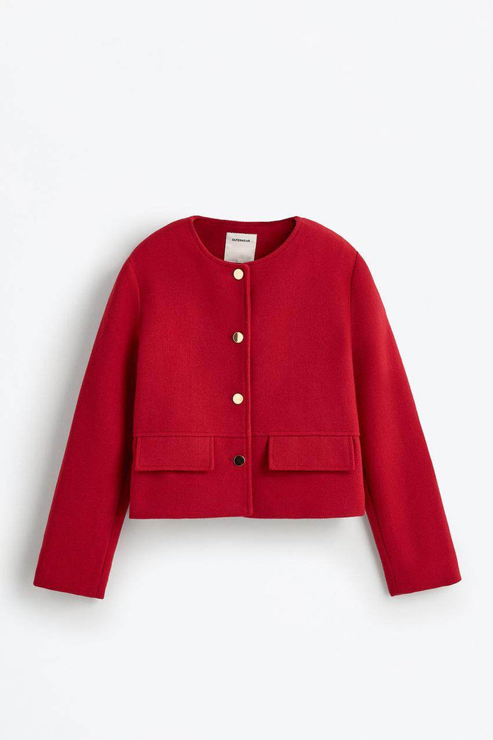 Red women's cloth jacket
