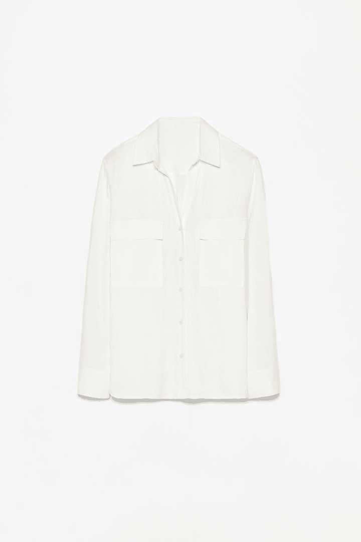 White shirt with pockets for women

